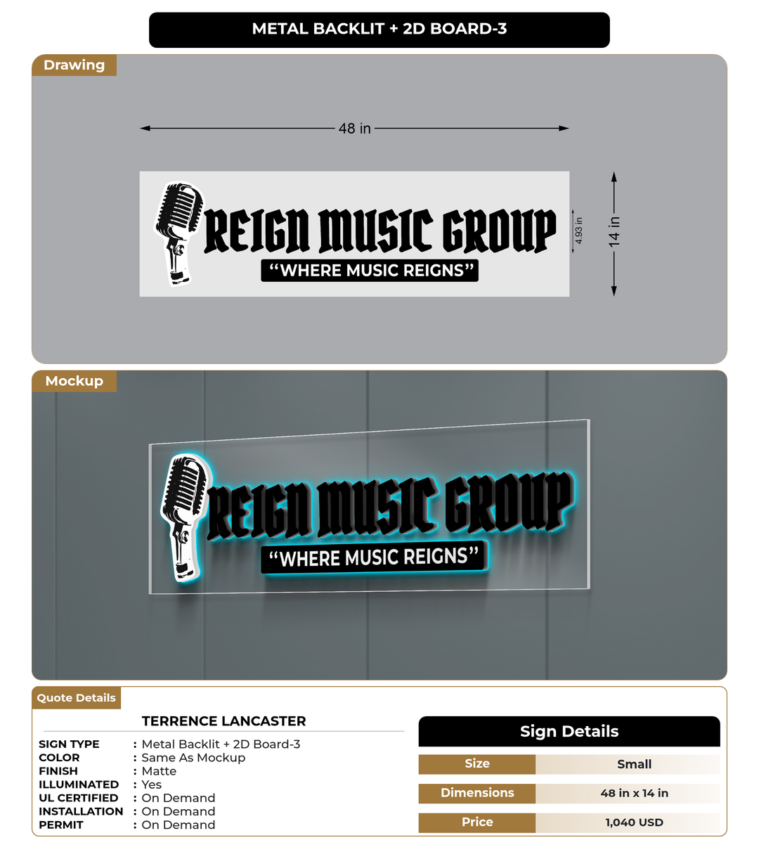 CUSTOM MOCKUP SIGN FOR Terrence Lancaster