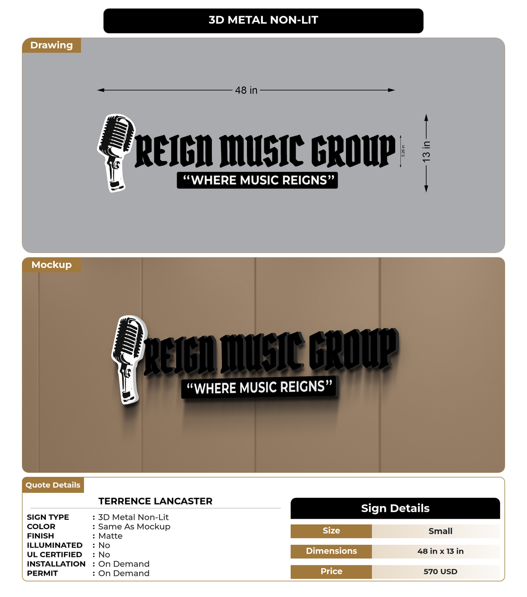 CUSTOM MOCKUP SIGN FOR Terrence Lancaster
