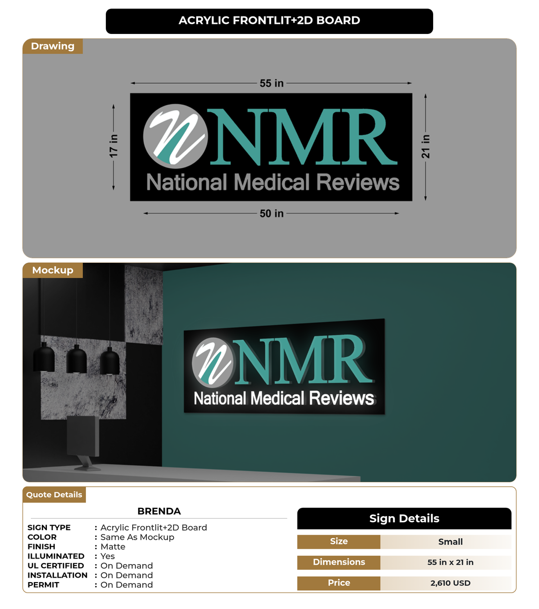 CUSTOM MOCKUP SIGN FOR Brenda