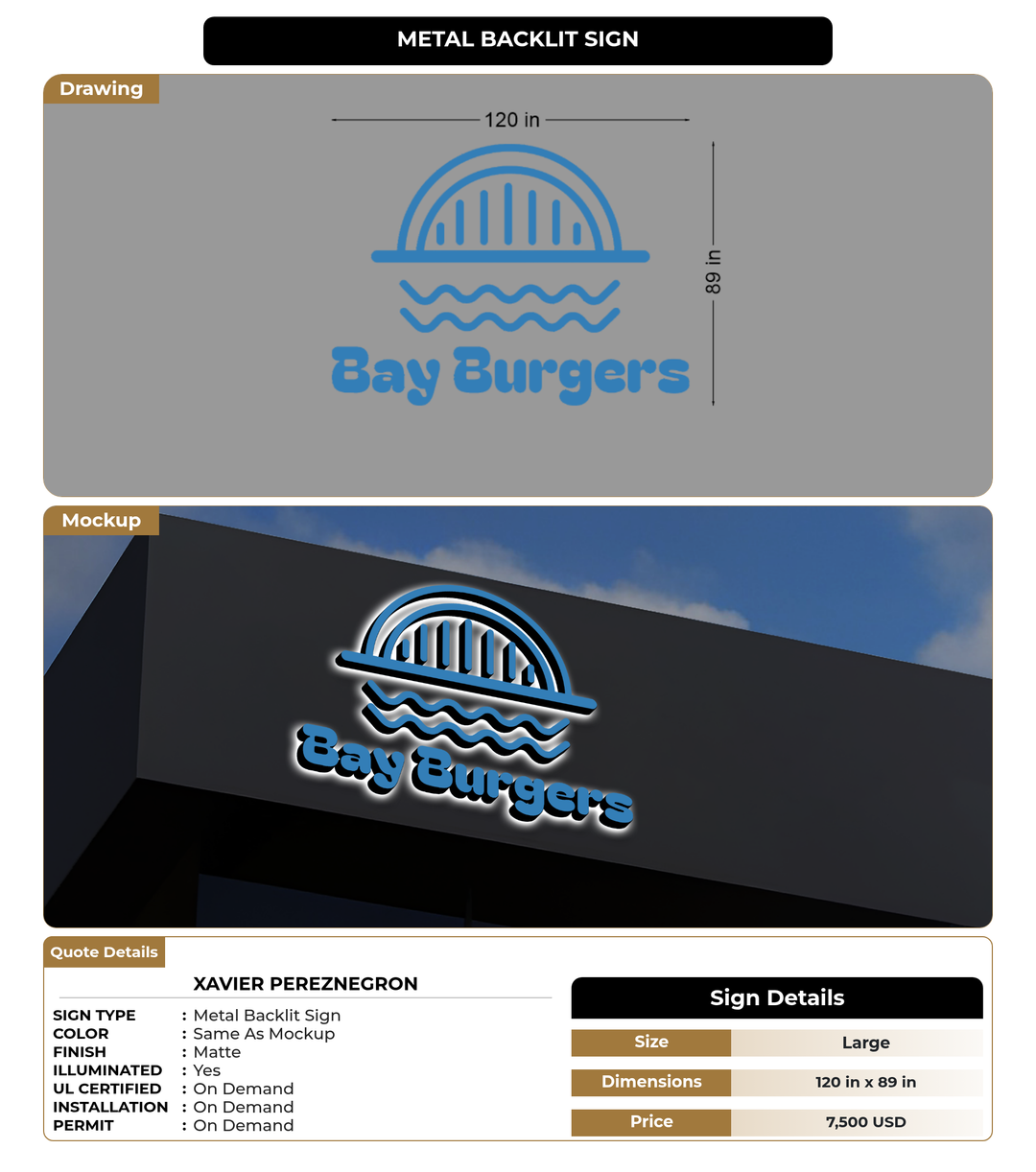 CUSTOM MOCKUP SIGN FOR Xavier Pereznegron