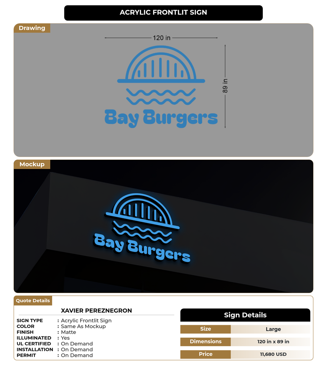 CUSTOM MOCKUP SIGN FOR Xavier Pereznegron