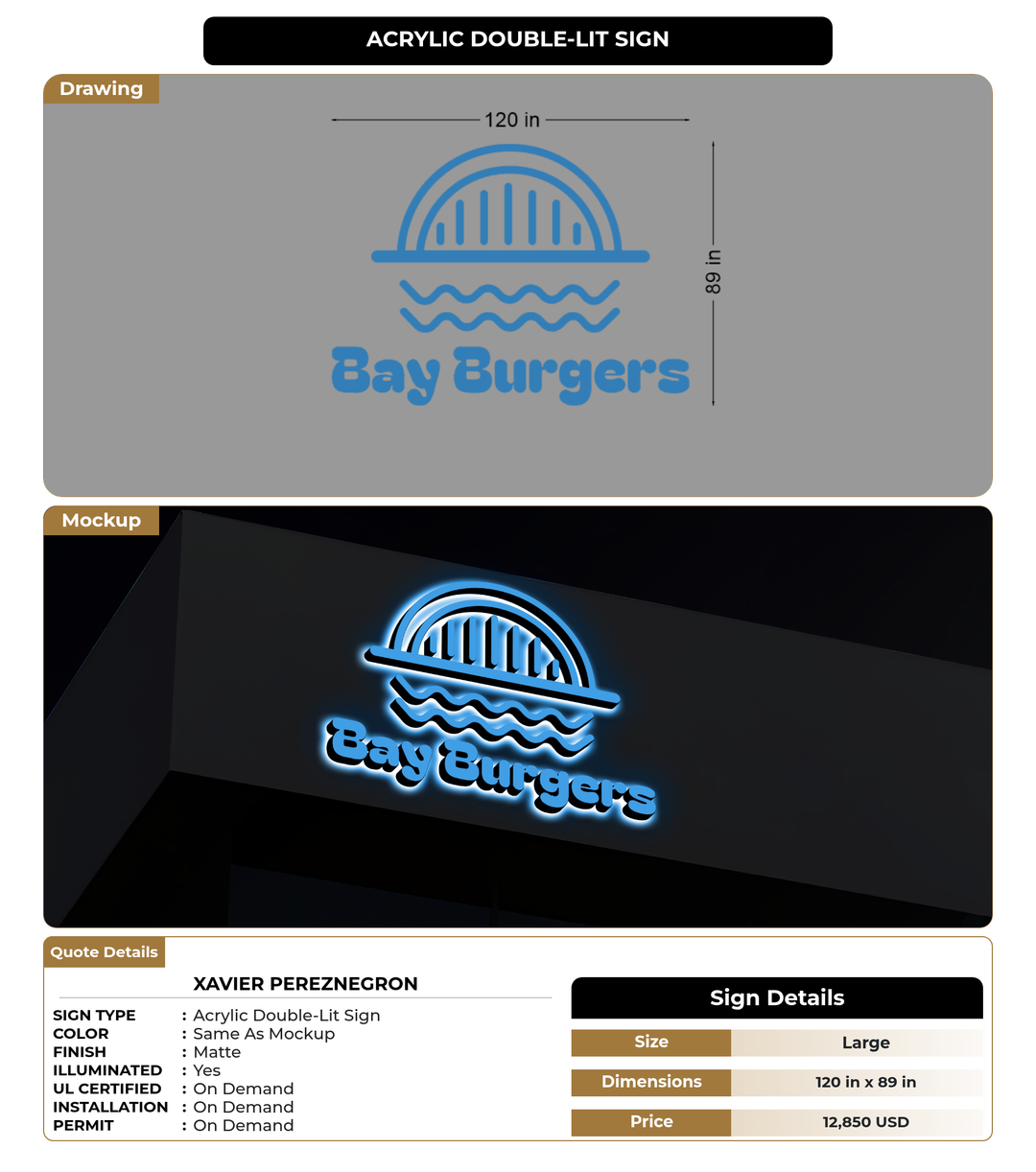 CUSTOM MOCKUP SIGN FOR Xavier Pereznegron