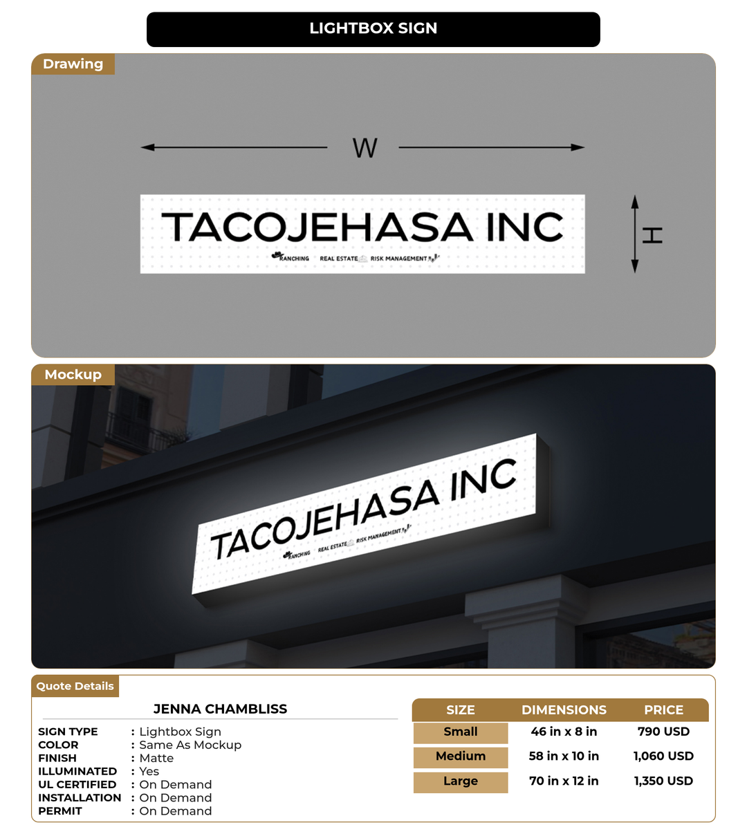 CUSTOM MOCKUP SIGN FOR Jenna Chambliss