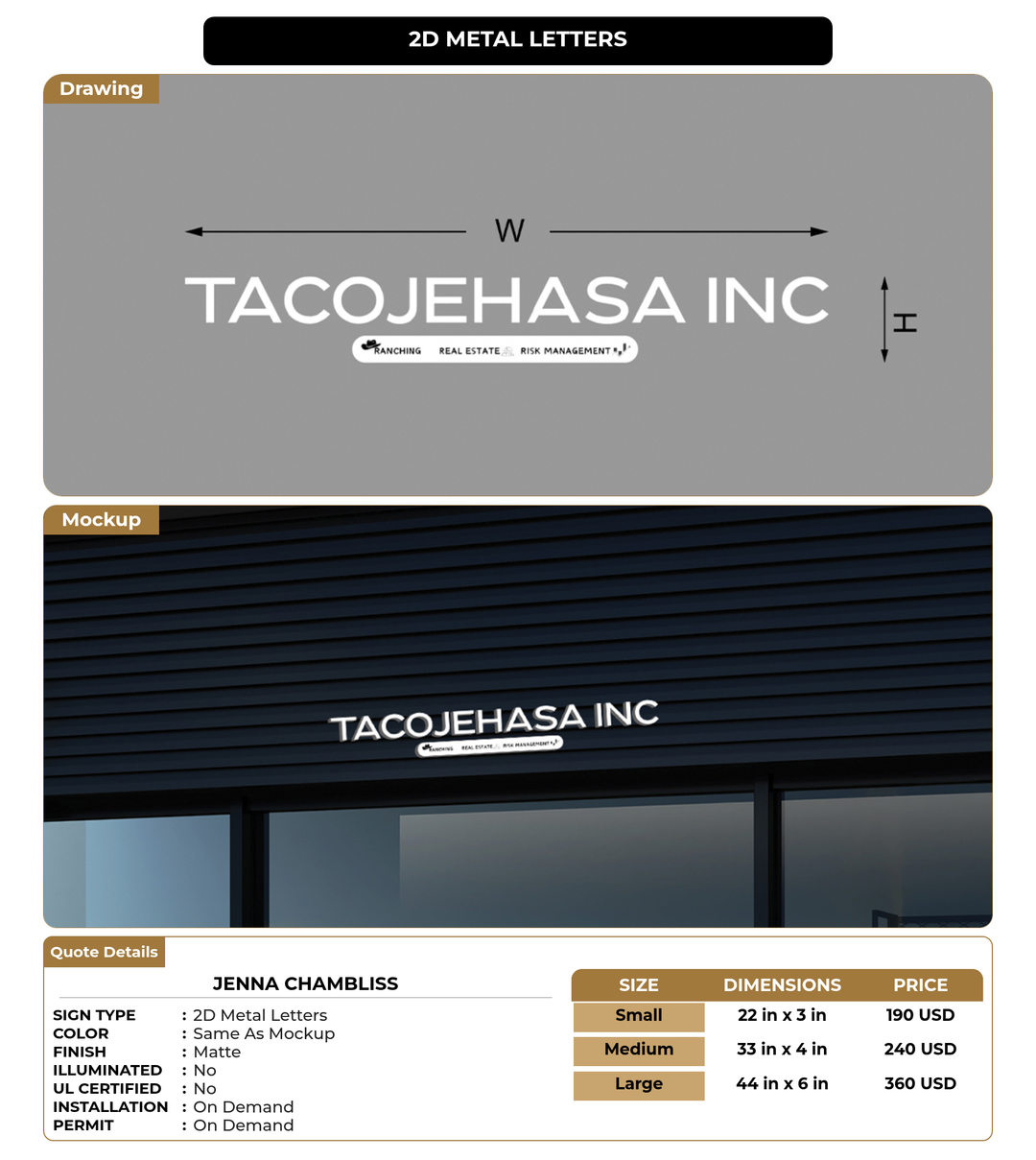 CUSTOM MOCKUP SIGN FOR Jenna Chambliss