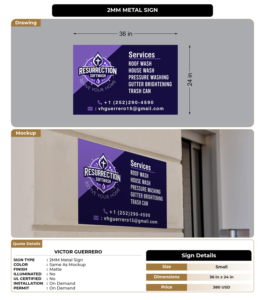 CUSTOM MOCKUP SIGN FOR Victor Guerrero