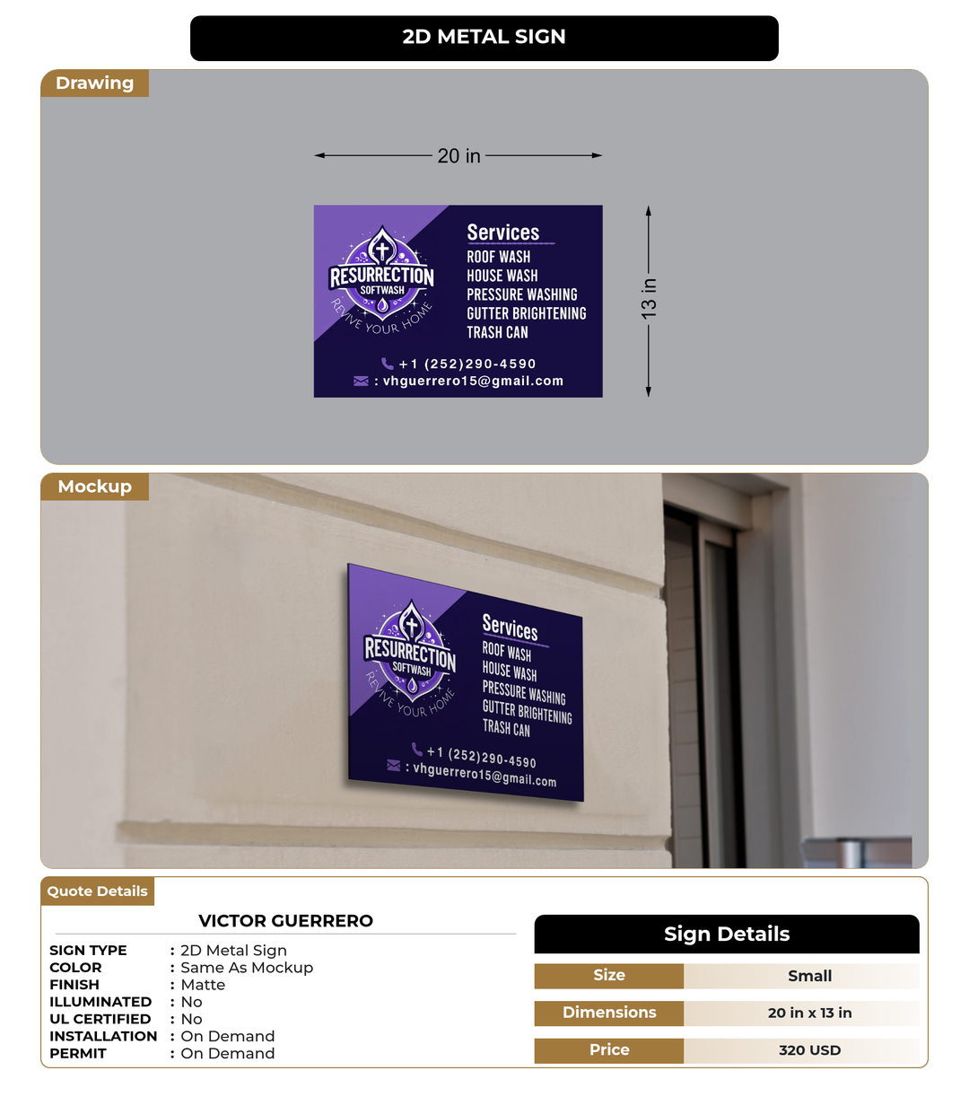 CUSTOM MOCKUP SIGN FOR Victor Guerrero
