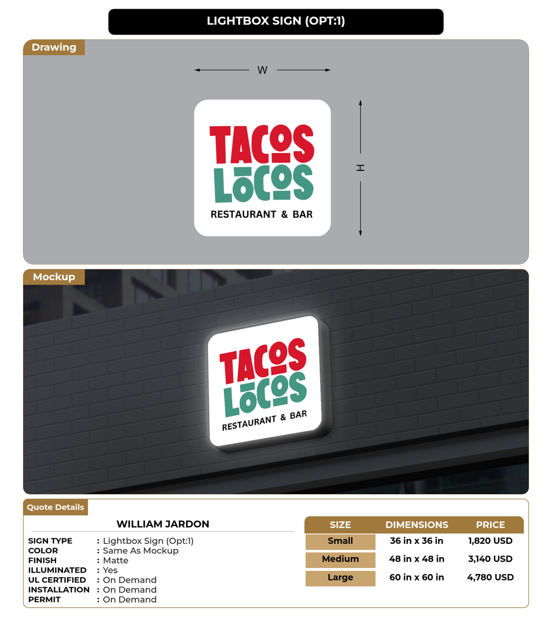 CUSTOM MOCKUP SIGN FOR William Jardon