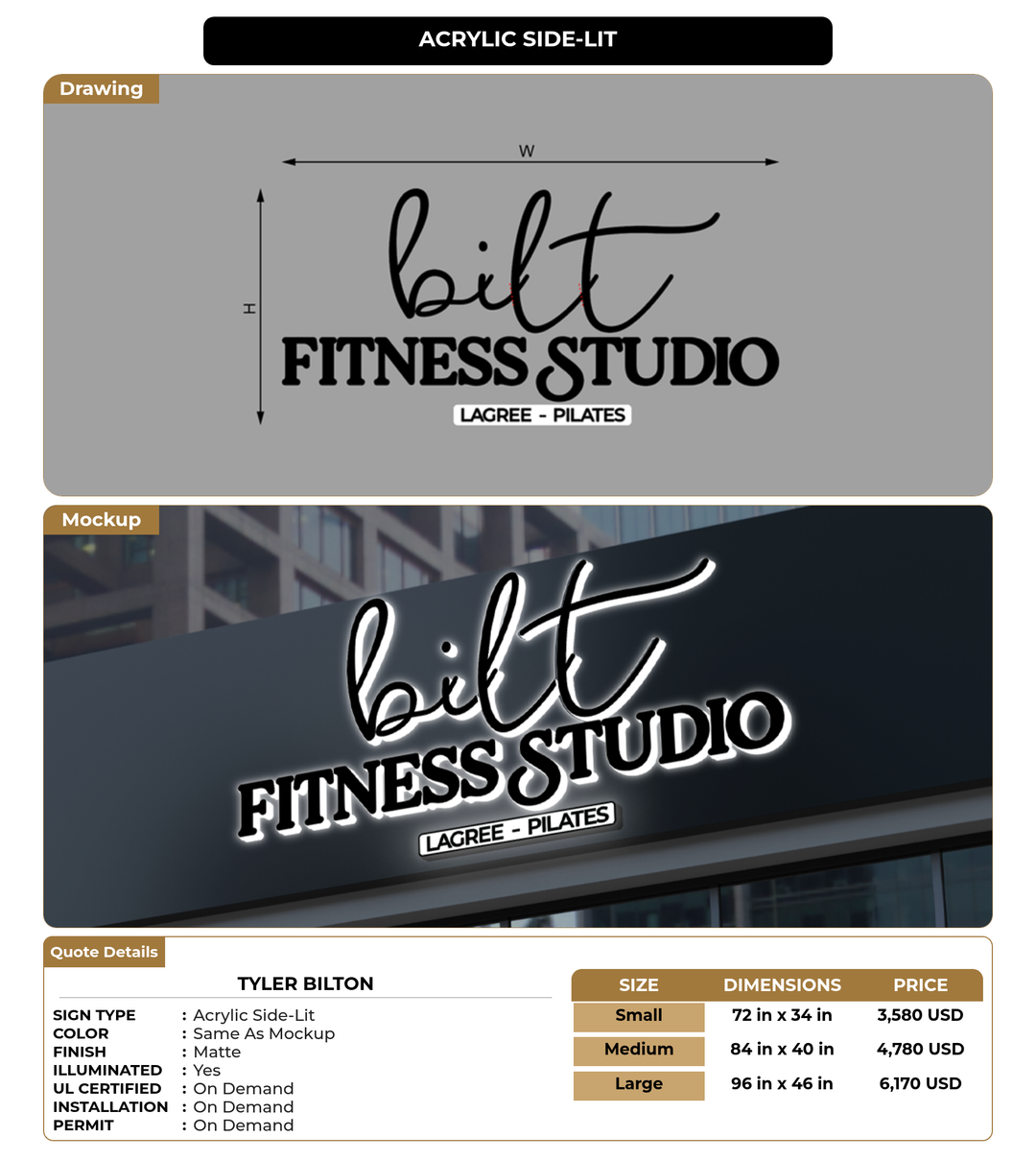 CUSTOM MOCKUP SIGN FOR Tyler Bilton