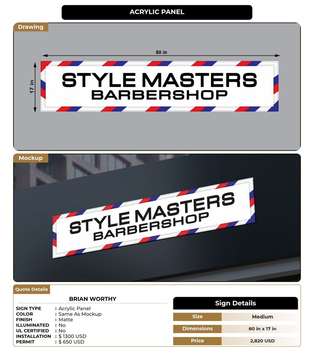 CUSTOM MOCKUP SIGN FOR Brian Worthy