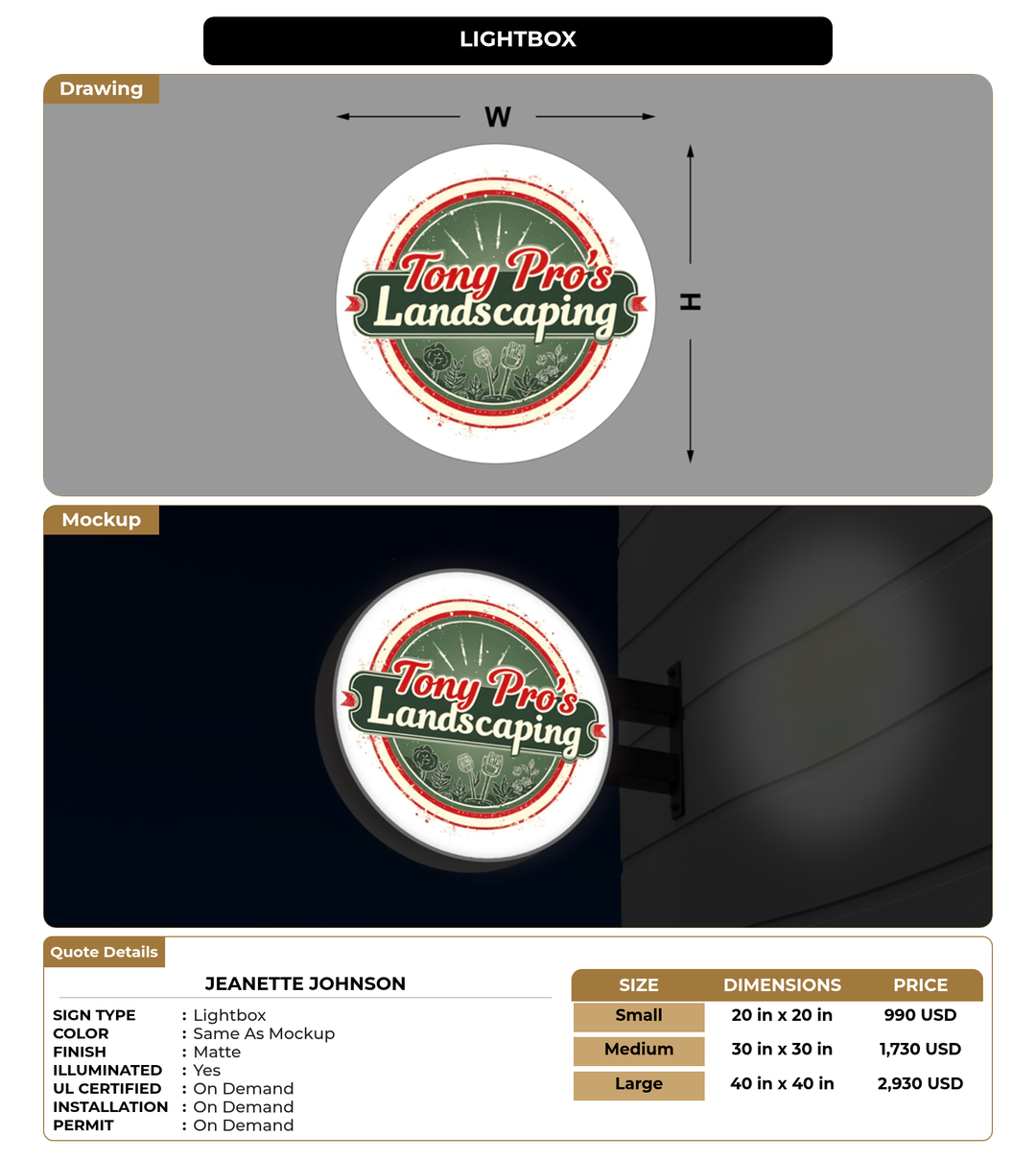 CUSTOM MOCKUP SIGN FOR Jeanette Johnson
