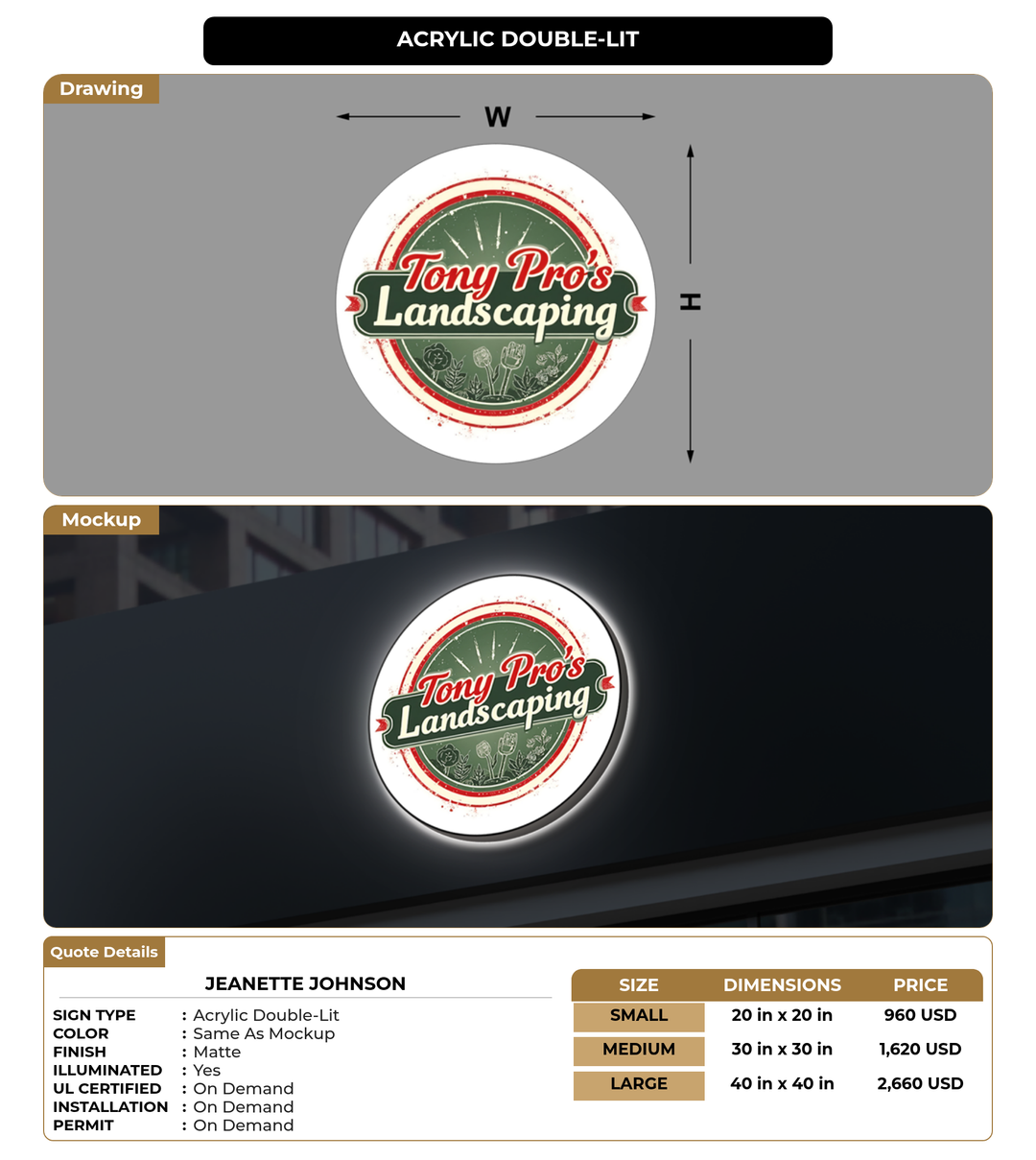 CUSTOM MOCKUP SIGN FOR Jeanette Johnson
