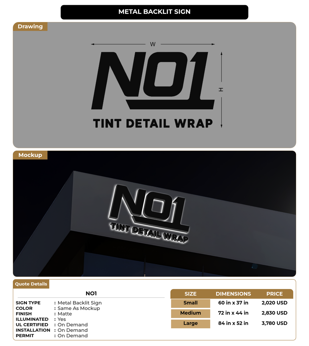 CUSTOM MOCKUP SIGN FOR No1