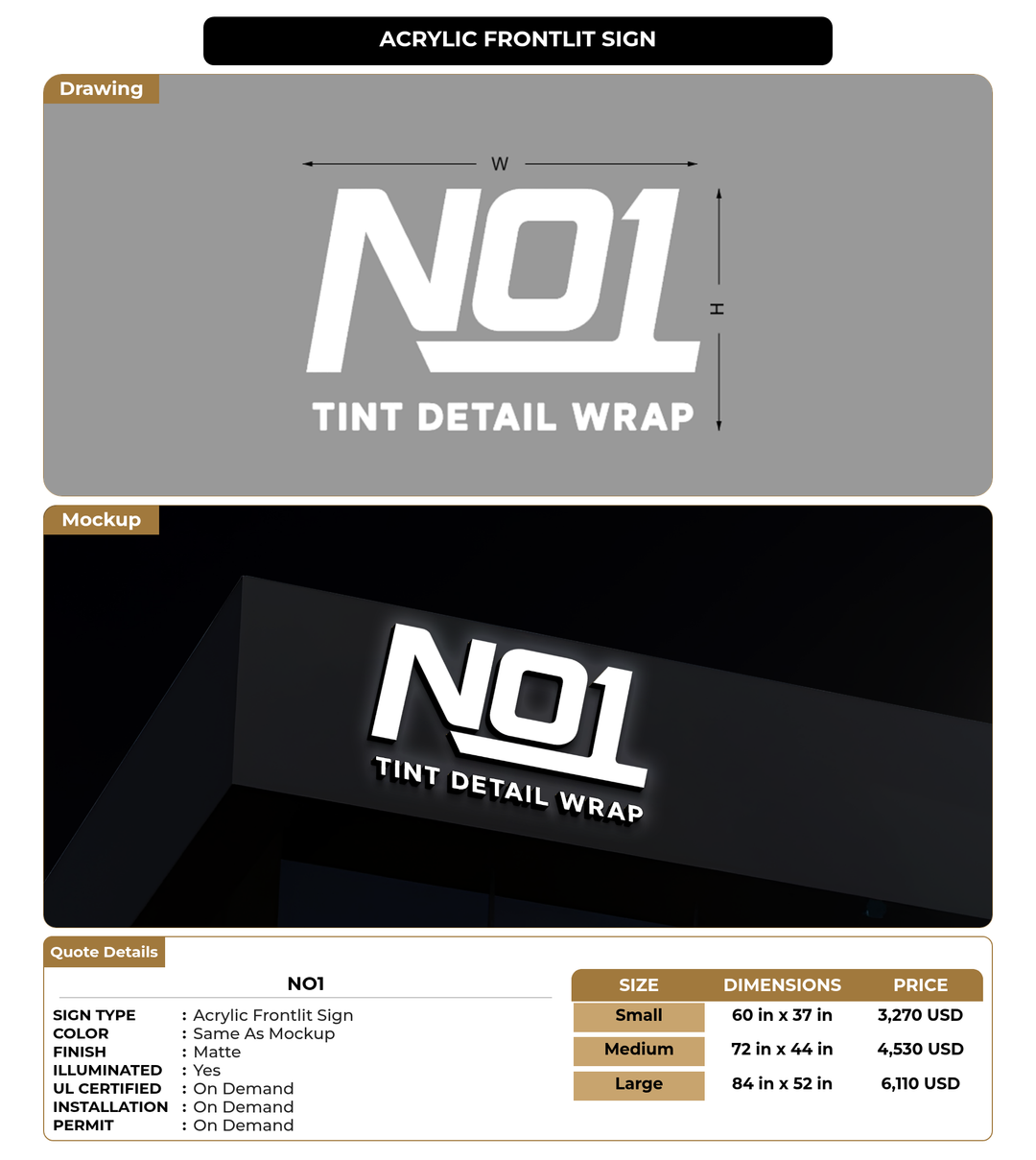 CUSTOM MOCKUP SIGN FOR No1