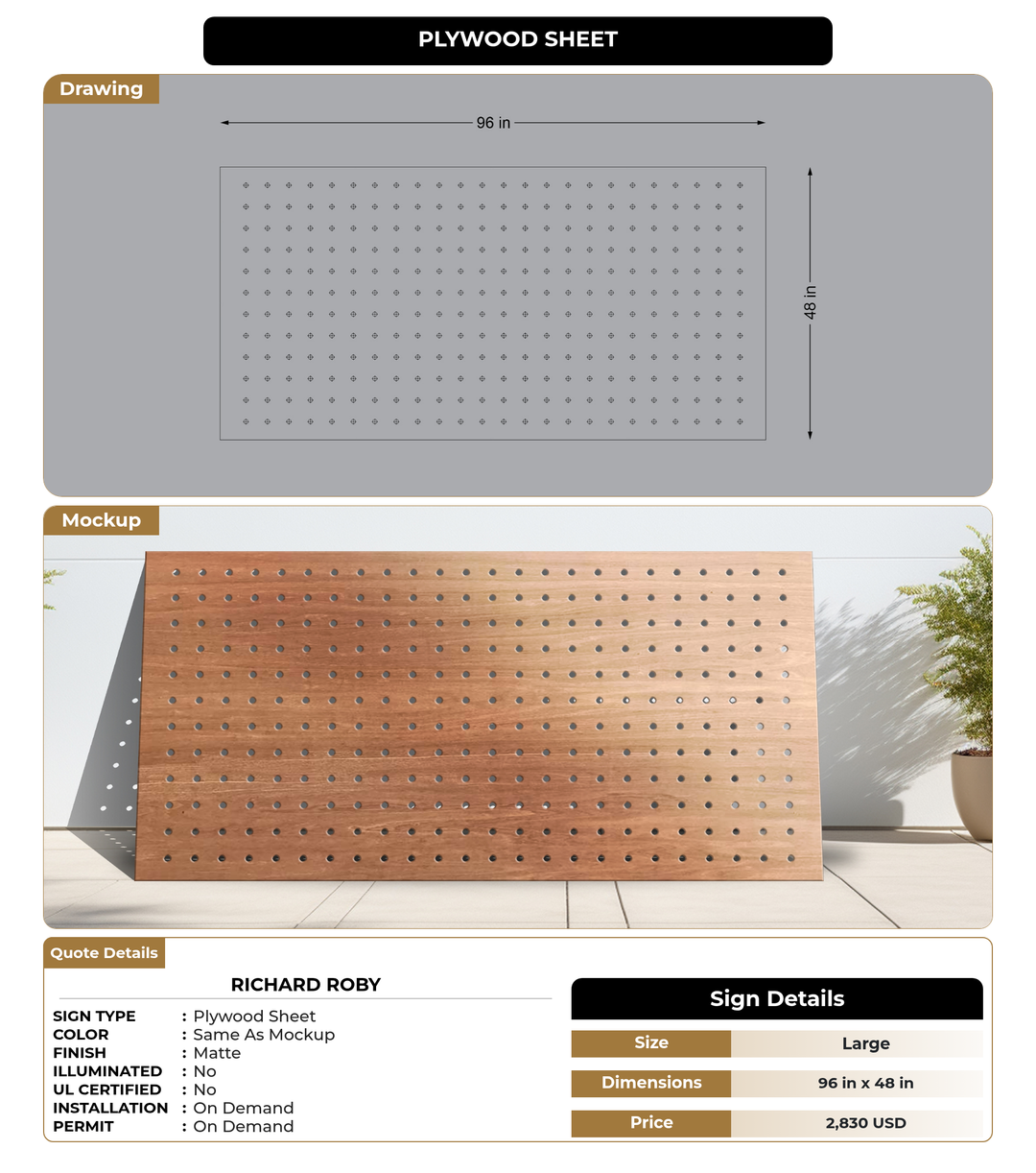 CUSTOM MOCKUP SIGN FOR Richard Roby