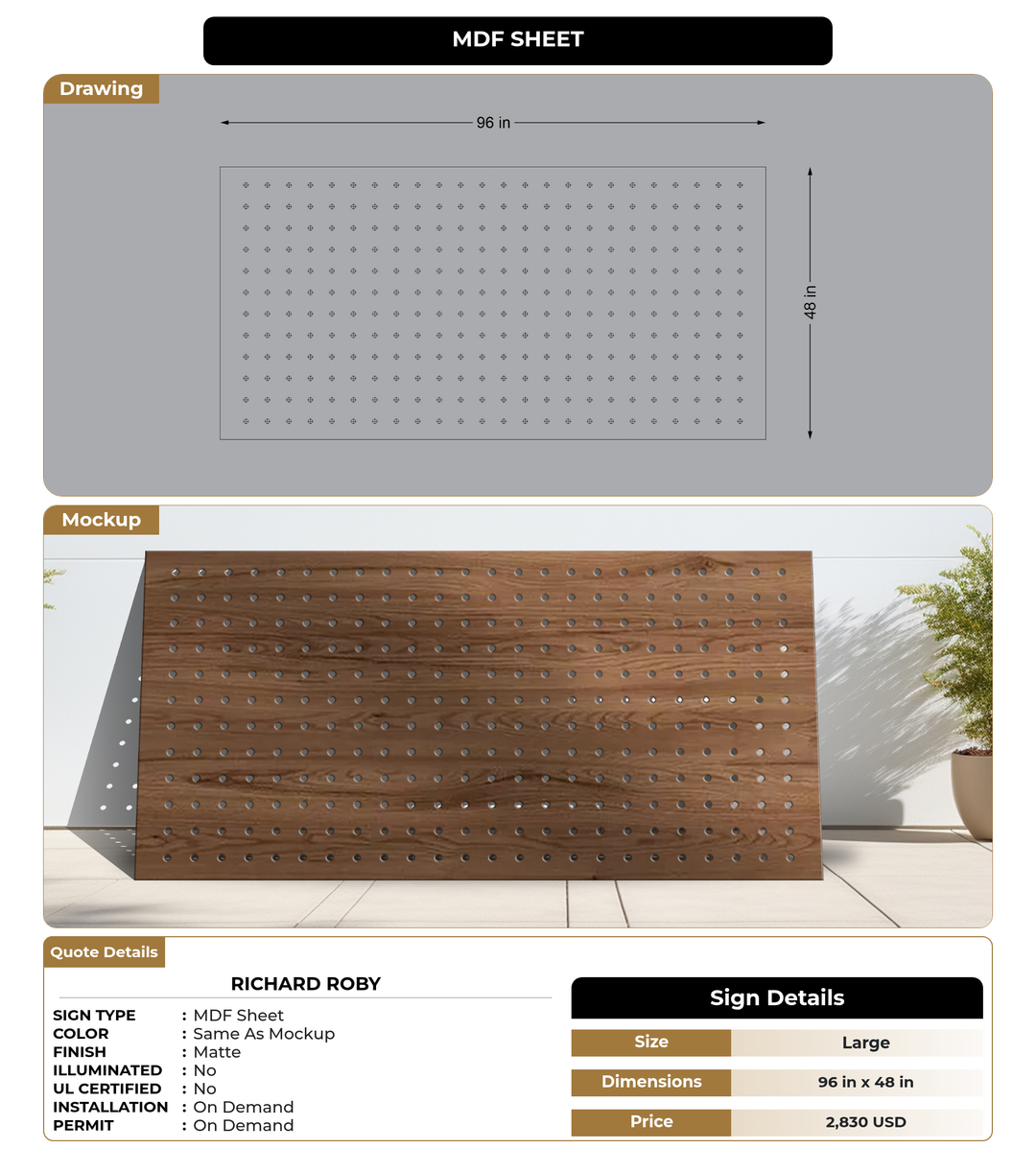 CUSTOM MOCKUP SIGN FOR Richard Roby