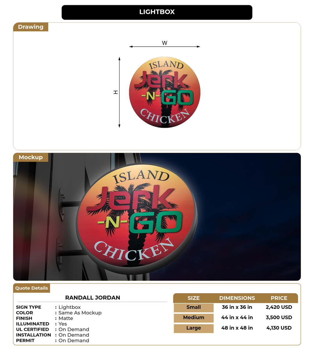 CUSTOM MOCKUP SIGN FOR Randall Jordan