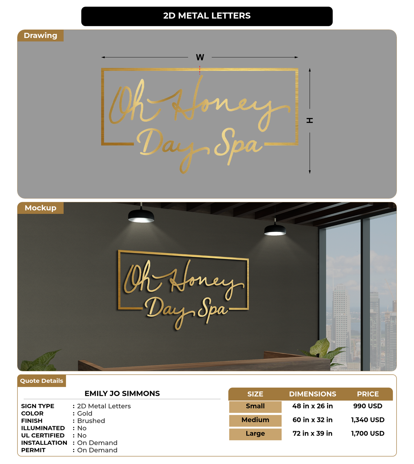 CUSTOM MOCKUP SIGN FOR Emily Jo SImmons