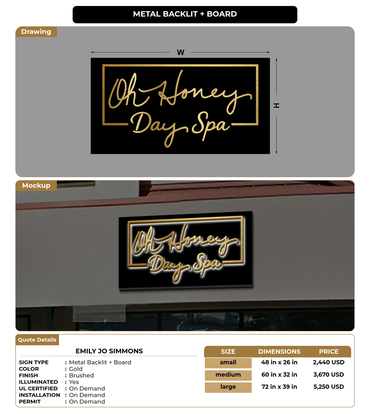 CUSTOM MOCKUP SIGN FOR Emily Jo SImmons