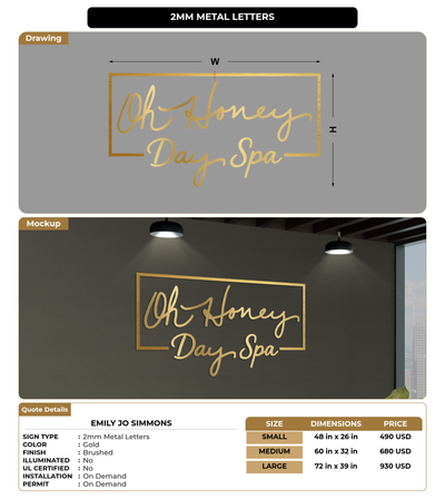 CUSTOM MOCKUP SIGN FOR Emily Jo SImmons