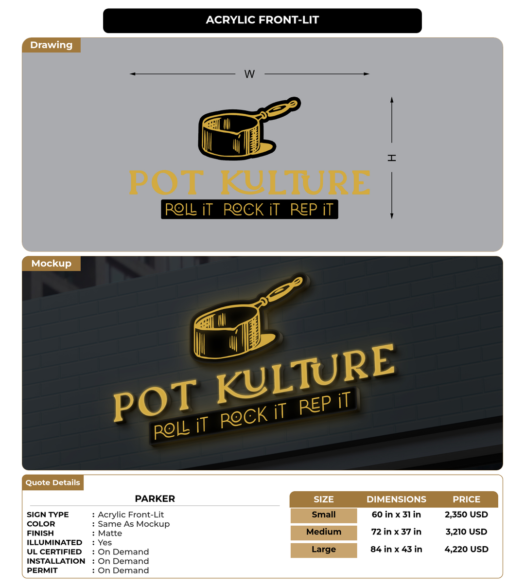 CUSTOM MOCKUP SIGN FOR Parker