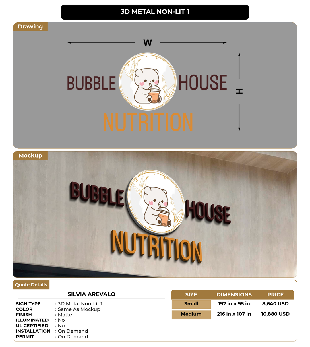 CUSTOM MOCKUP SIGN FOR Silvia Arevalo