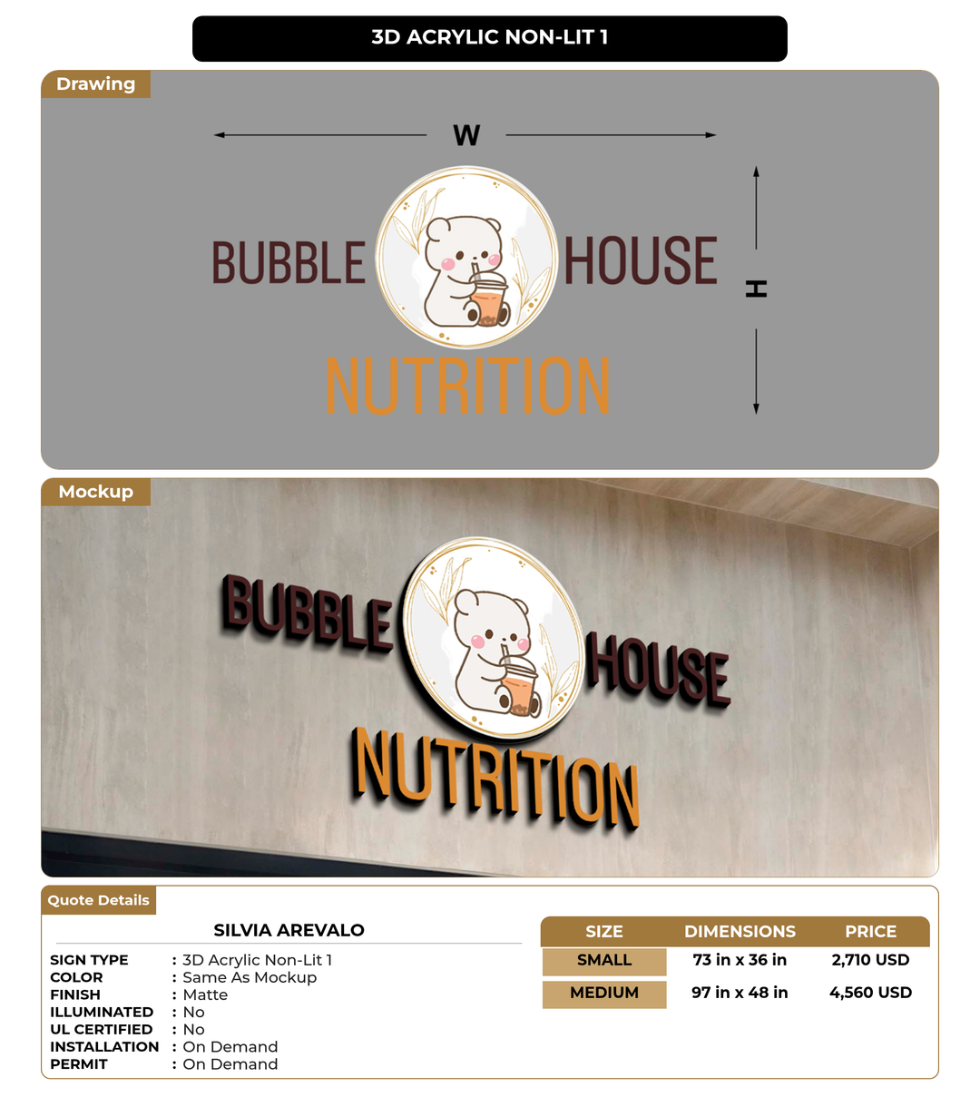 CUSTOM MOCKUP SIGN FOR Silvia Arevalo