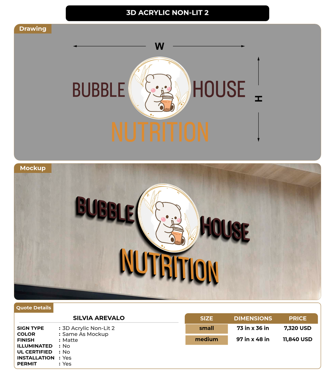 CUSTOM MOCKUP SIGN FOR Silvia Arevalo