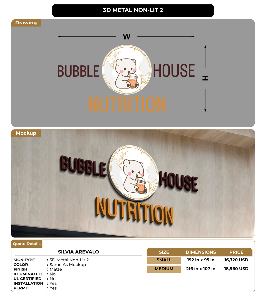 CUSTOM MOCKUP SIGN FOR Silvia Arevalo