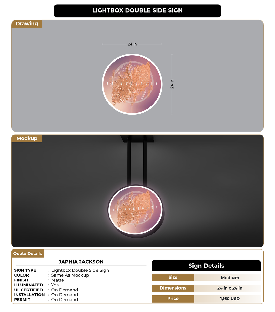 CUSTOM MOCKUP SIGN FOR Japhia Jackson