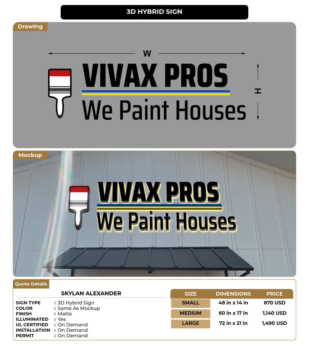 CUSTOM MOCKUP SIGN FOR Skylan Alexander