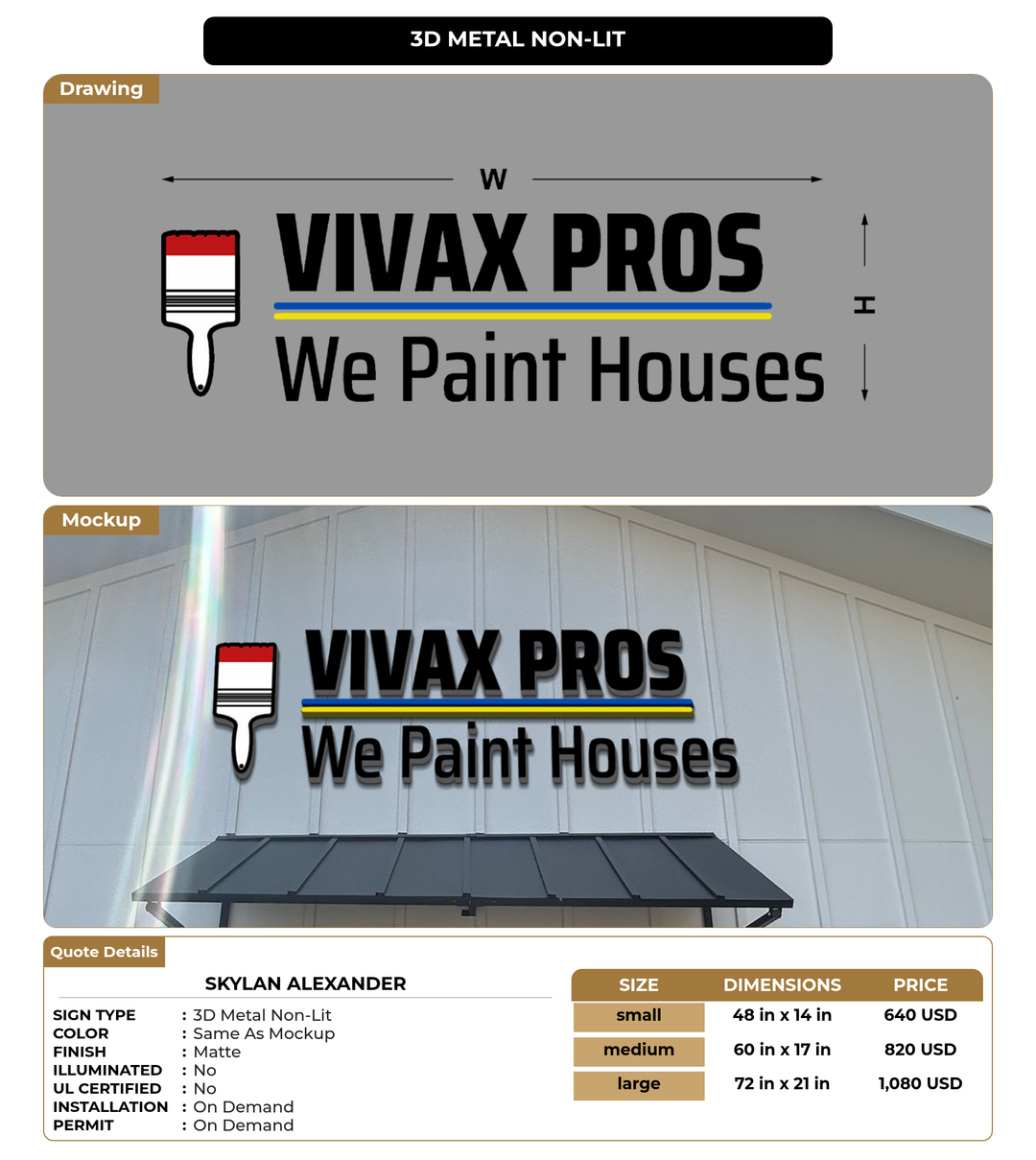 CUSTOM MOCKUP SIGN FOR Skylan Alexander