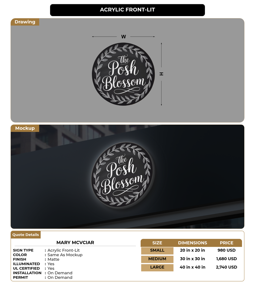 CUSTOM MOCKUP SIGN FOR Mary Mcvciar