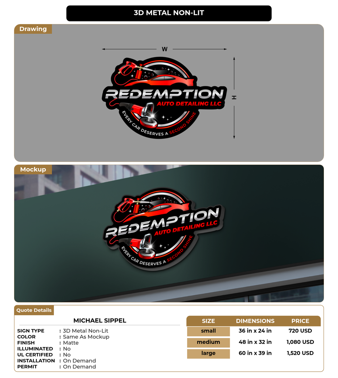 CUSTOM MOCKUP SIGN FOR michael sippel