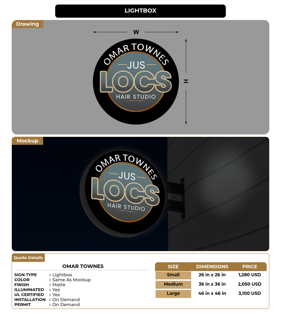 CUSTOM MOCKUP SIGN FOR Omar Townes