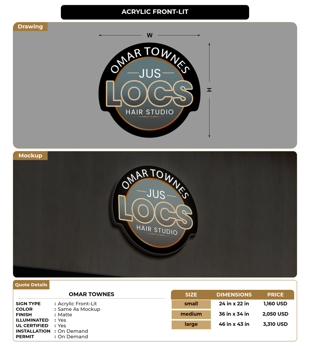 CUSTOM MOCKUP SIGN FOR Omar Townes