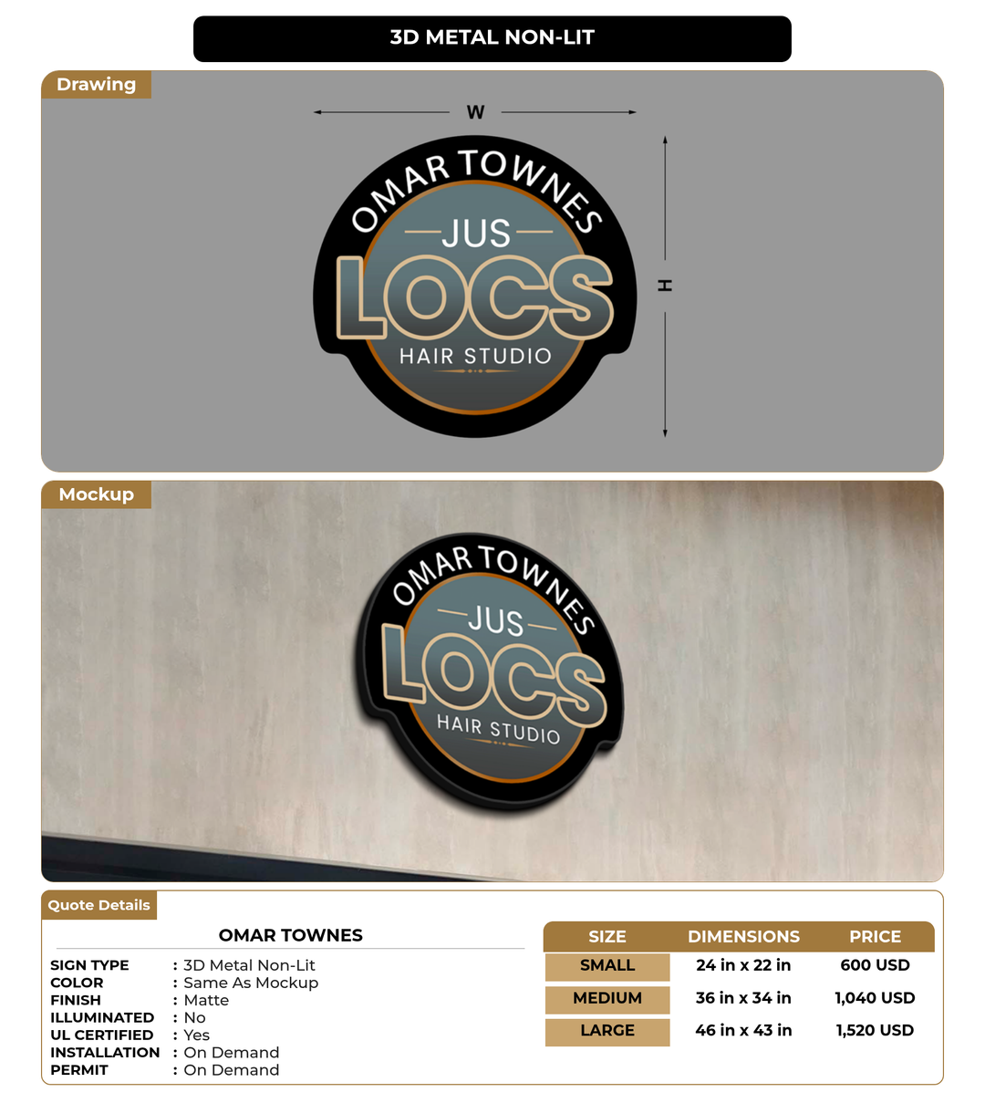 CUSTOM MOCKUP SIGN FOR Omar Townes