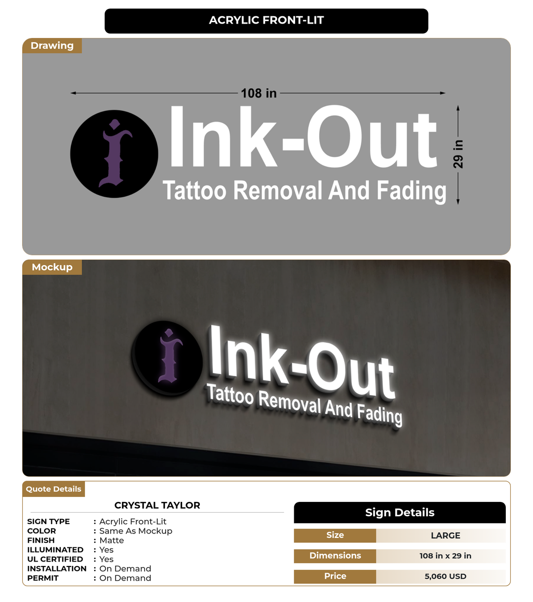 CUSTOM MOCKUP SIGN FOR Crystal Taylor