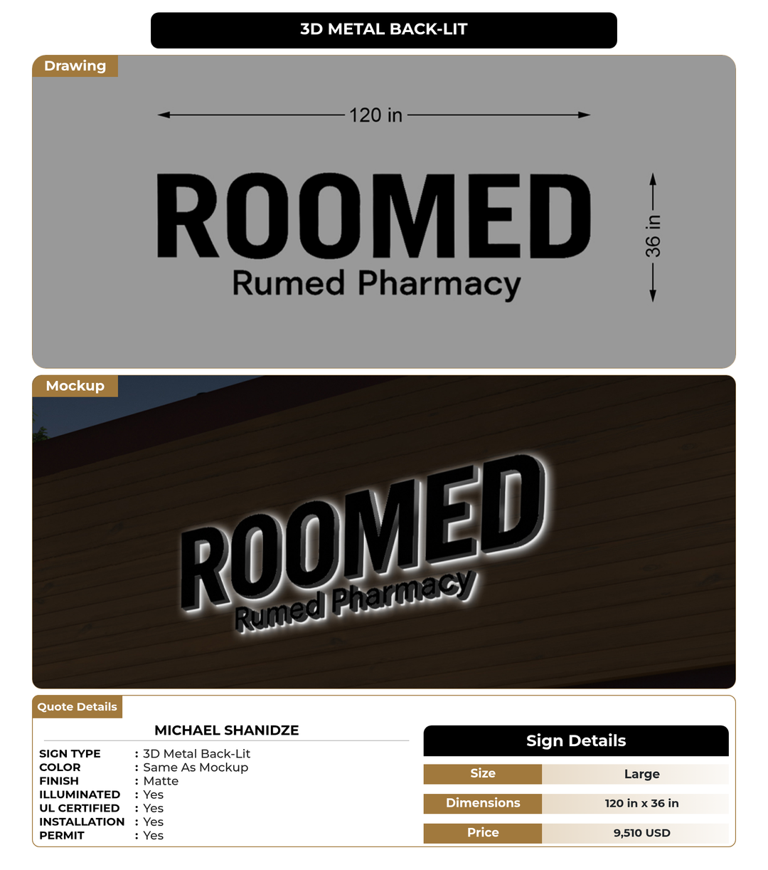 CUSTOM MOCKUP SIGN FOR Michael Shanidze