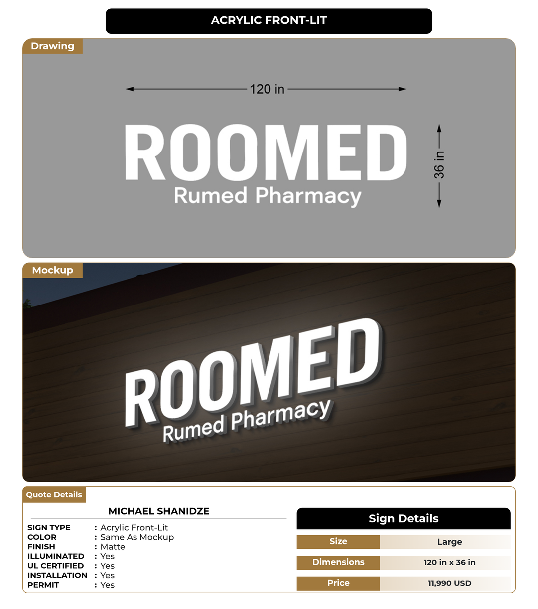 CUSTOM MOCKUP SIGN FOR Michael Shanidze