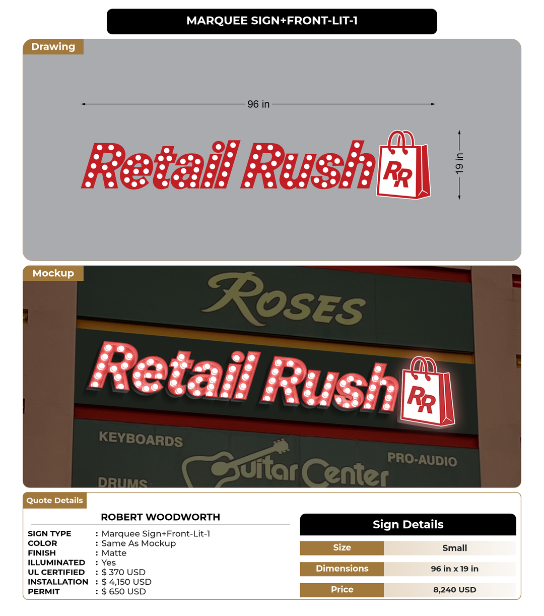 CUSTOM MOCKUP SIGN FOR Robert Woodworth