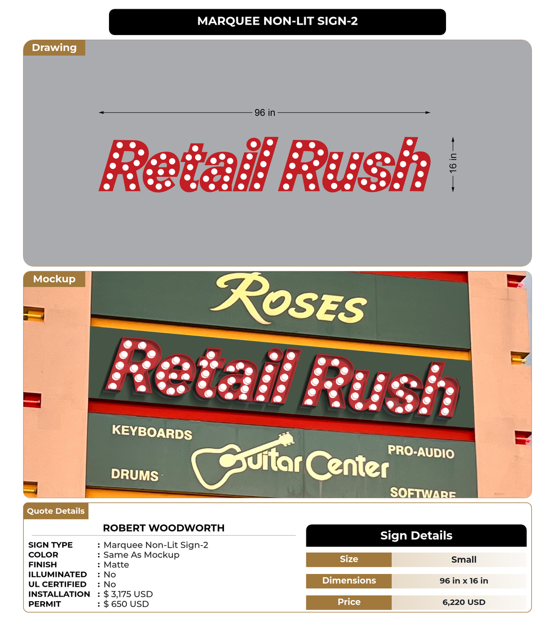 CUSTOM MOCKUP SIGN FOR Robert Woodworth