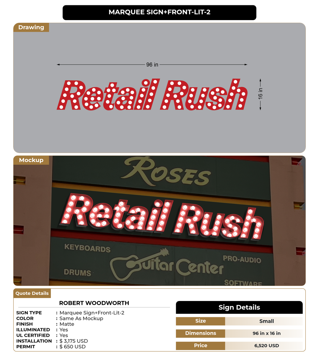 CUSTOM MOCKUP SIGN FOR Robert Woodworth