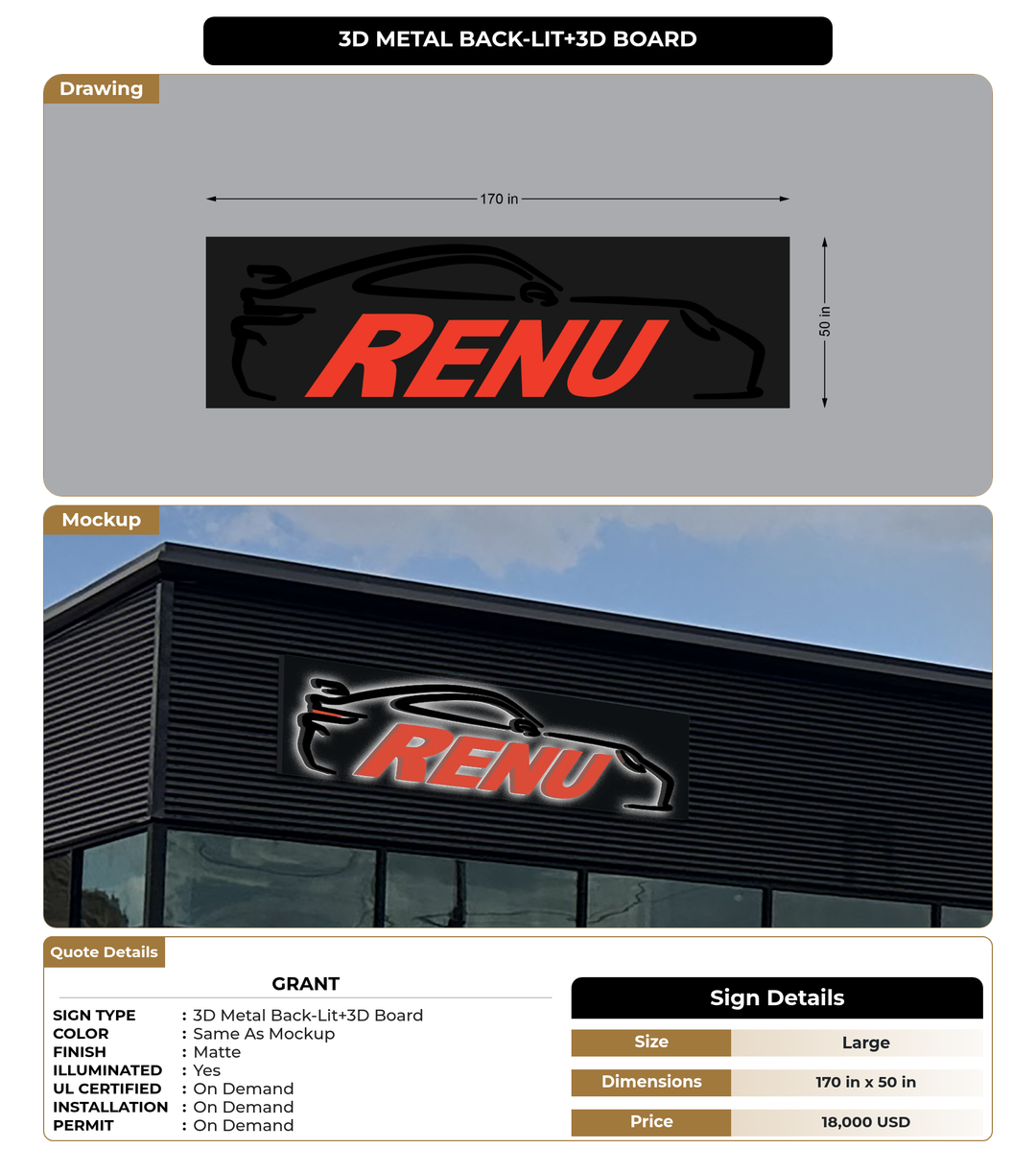 CUSTOM MOCKUP SIGN FOR Grant