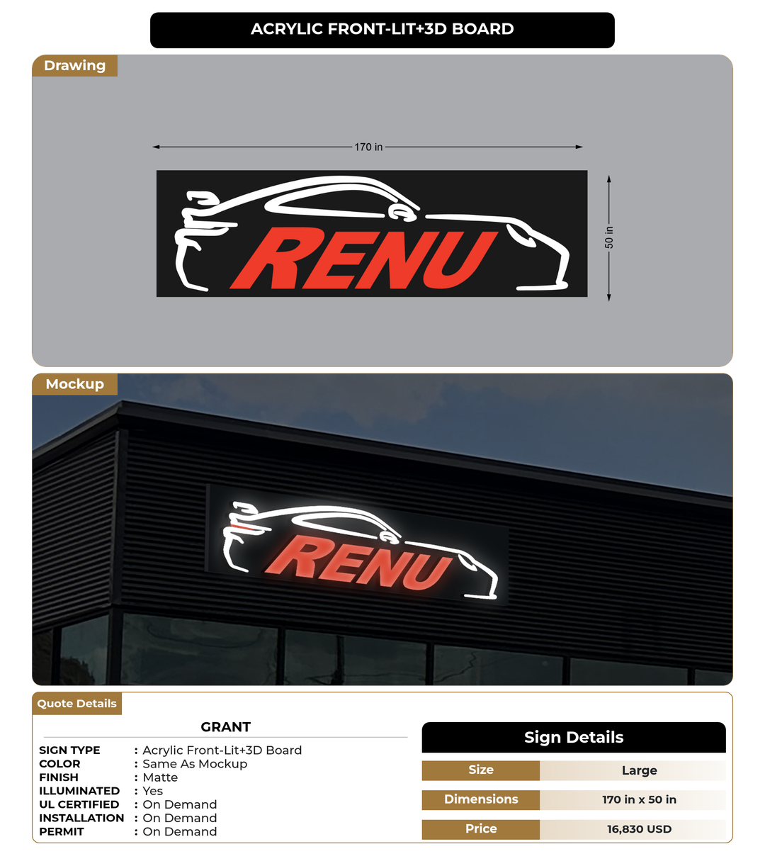 CUSTOM MOCKUP SIGN FOR Grant