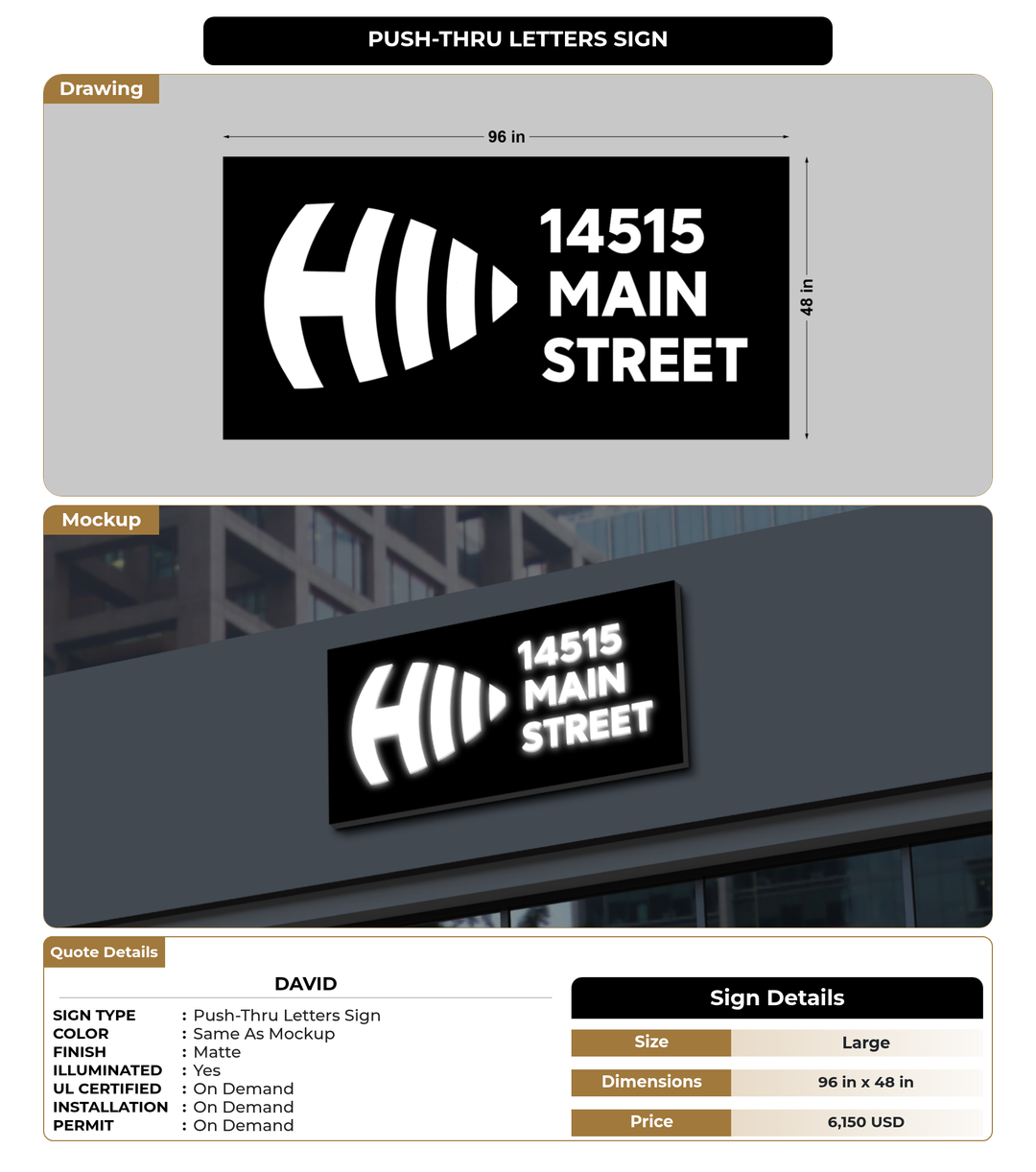 CUSTOM MOCKUP SIGN FOR David