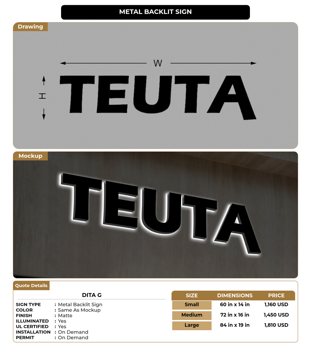 CUSTOM MOCKUP SIGN FOR dita g
