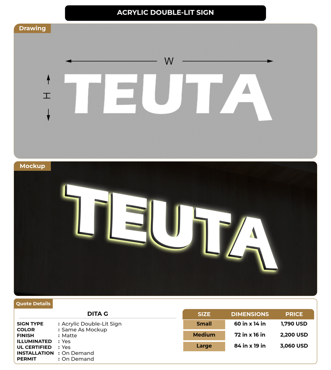 CUSTOM MOCKUP SIGN FOR dita g