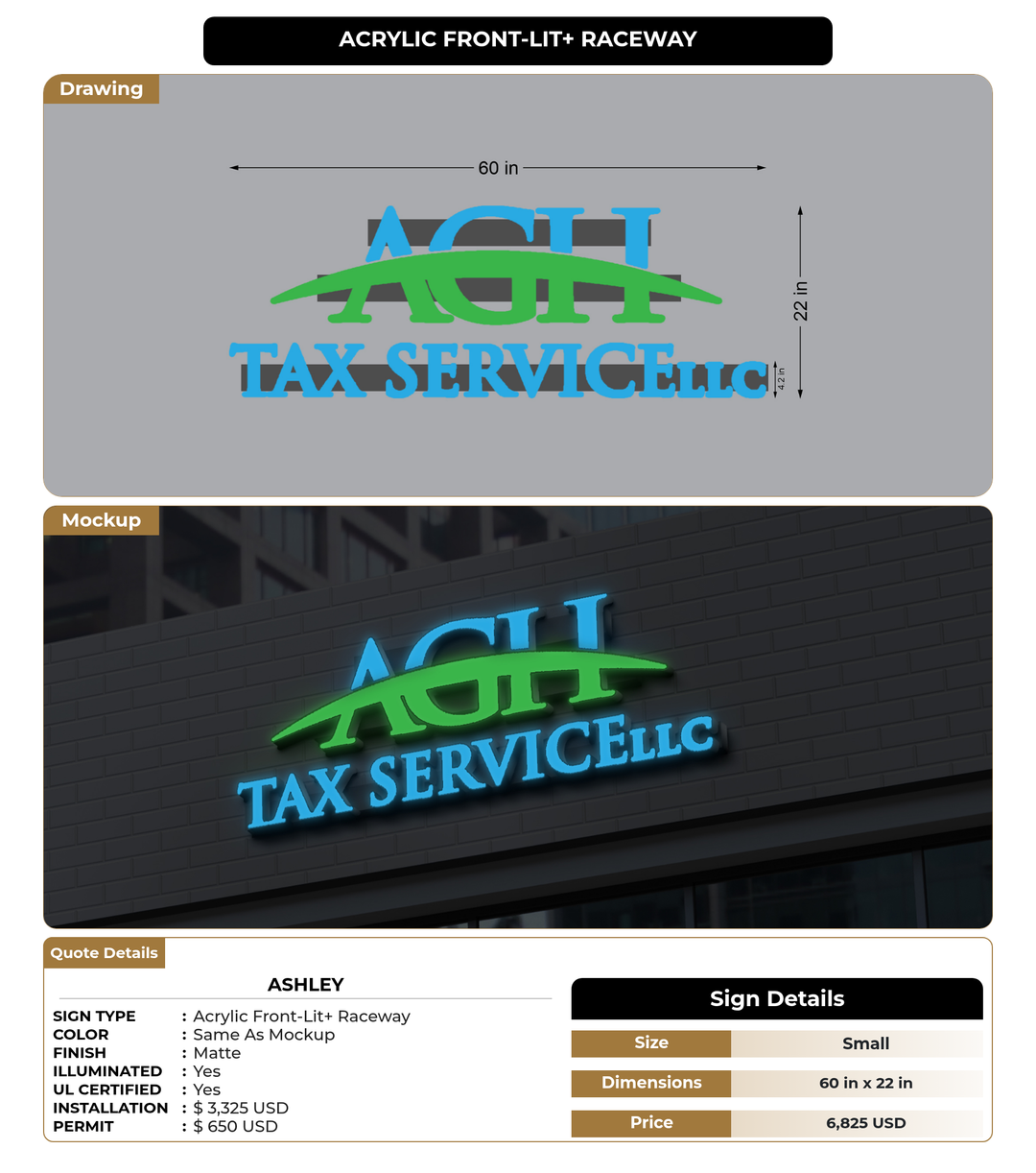 CUSTOM MOCKUP SIGN FOR Ashley