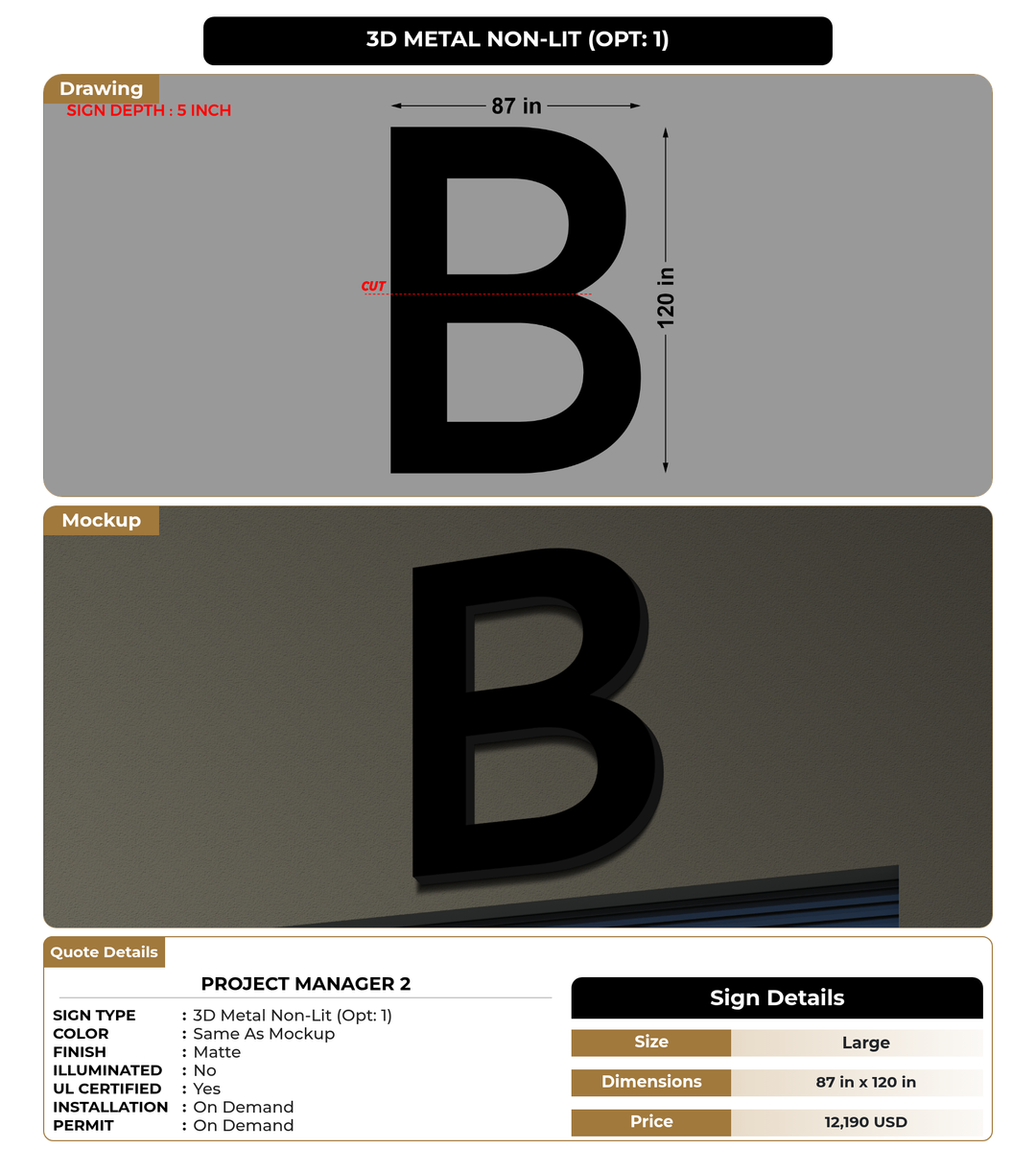 CUSTOM MOCKUP SIGN FOR Project Manager 2