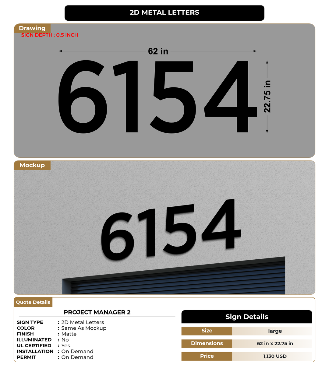 CUSTOM MOCKUP SIGN FOR Project Manager 2